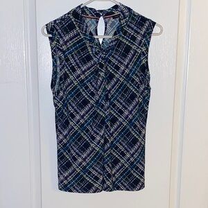 Tommy Hilfiger Plaid Sleeveless Women's Top, M, EUC